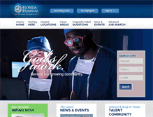 Tablet Screenshot of floridahospitalcareers.com